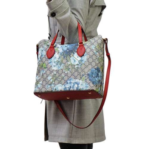 GUCCI GG Blooms 2 Way Bag Hand Shoulder Purse Floral Flower Women Luxury Auth
